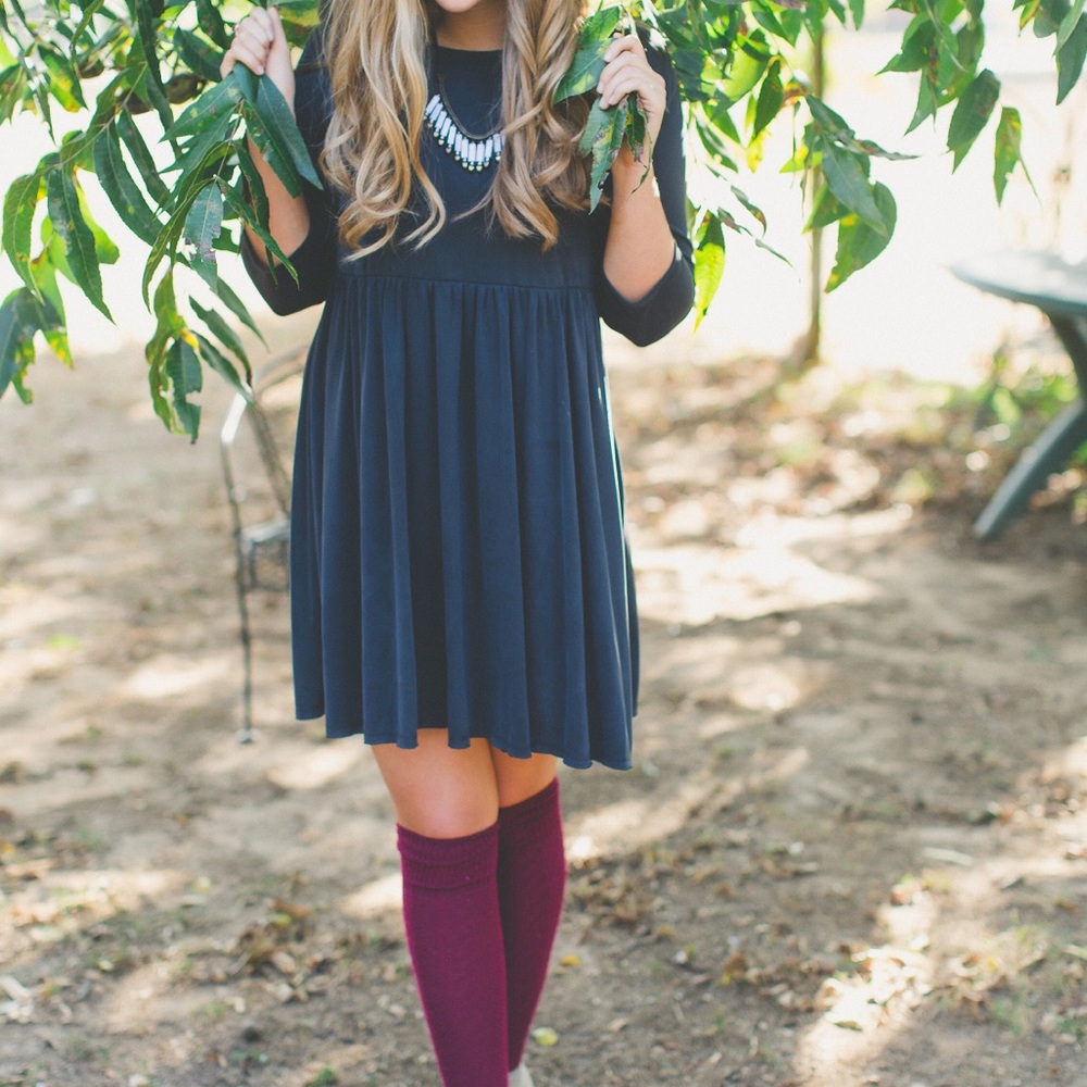Black baby doll dress.